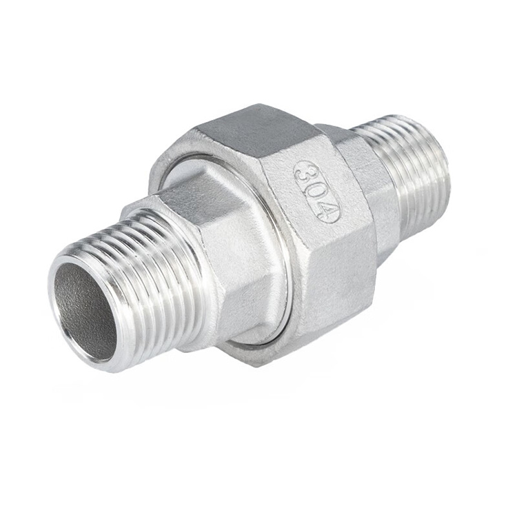 海斯迪克 304不锈钢双外牙外螺纹活接 1/2 DN15 4分 HKZ-42 1个